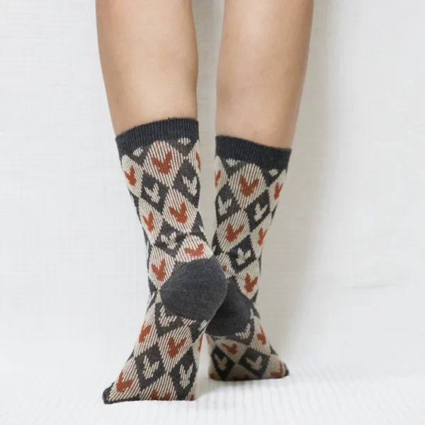 Grey Rabbit Quarter Combed Cotton Socks for Women